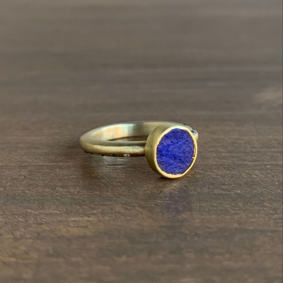 Jewelry Judi Powers | Lapis Lazuli Ring With Sapphires & Diamonds