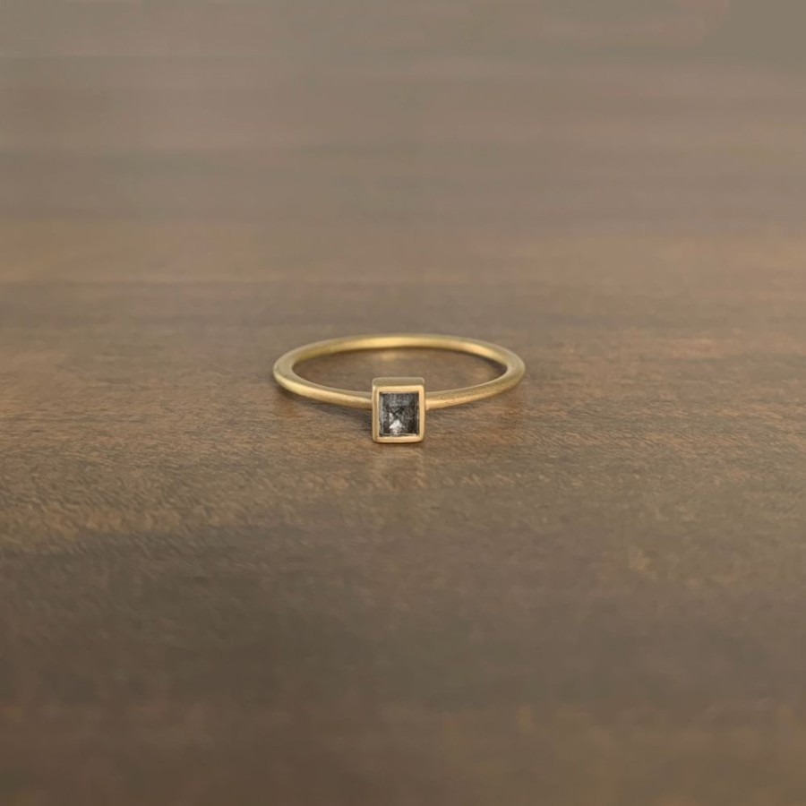 Jewelry Lola Brooks | Rectangle Diamond Stacker Ring